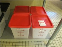 LOT, (4) CAMBRO STORAGE CONTAINERS IN THIS STACK