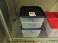 LOT, (3) CAMBRO STORAGE CONTAINERS IN THIS STACK