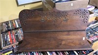 Victorian walnut wall hanging book rack or music