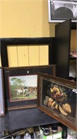 Antique frame of fruit print and a antique