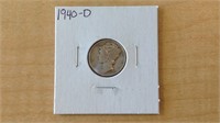 1940-D mercury dime