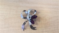 Sterling Silver Ribbon Broach