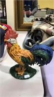 Cast iron rooster doorstop 9 inches tall