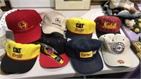 Group of eight new hats including cat , John
