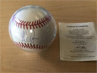 Autographed Nolan Ryan baseball with Certificate