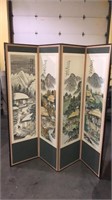 One large Chinese four section room divider with