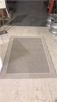 Beige tweed throw rug 66 by 47