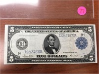 $5 Fed. Reserve 1944 XF