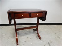 Pretty Drop Leaf Table with 2 Drawers