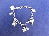 925 Sterling Silver Charm Bracelet