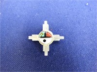 Zuni Indian Sterling Silver & Multistone Inlay