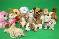 Assorted TY Beanie Babies -Dogs & Squirrels