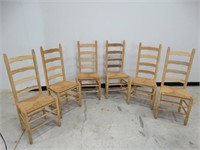 Ladder Back Chairs WIth Rush