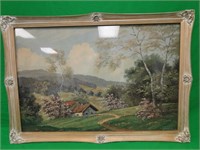 Large Framed "House & Hillside" framed print