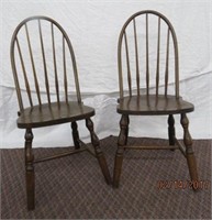 Pair of hoop back side chairs