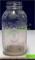 Vintage Atlas Glass Mason Jar