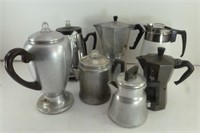 7 Coffee Pots: Corning, Wear-Ever, Ntury Ware
