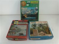 Lot of 3 Vintage Puzzles