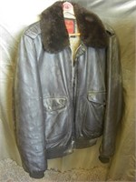 Bomber Style Leather Jacket