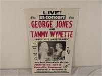 1973 GEORGE JONES & TAMMY WYNETTE CONCERT POSTER