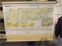 HANGING ROLL-UP MAP OF TENNESSEE