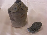 WWII Canteen & Dummy Grenade