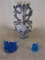 Blue Birds & Blue Delft Style Vase
