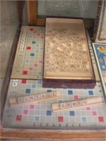 Scrabble Set w/Wooden Tiles & 2 Boards