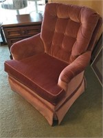 Burgundy Swivel Chair