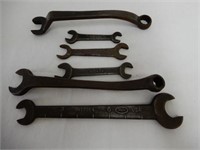 LOT OF 6 FORD OPEN END & COMBINATION WRENCHES