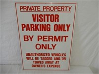 PRIVATE PROPERTY VISITOR PARKING ONLY BY PERMIT
