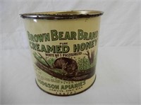 BROWN BEAR CREAMED HONEY 4 LB. TIN - HODGSON