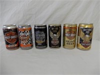 LOT OF 6 HARLEY-DAVIDSON DAYTONA BEER CANS -