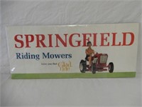 SPRINGFIELD RIDING MOWERS S/S PAPER ADVERTISMENT