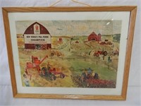 FRAMED CASE-O-MATIC 800 DIESEL TRACTOR PUZZLE -"