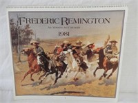 1981 FREDRICK REMINGTON CALENDAR- ABRAHMS ART  -
