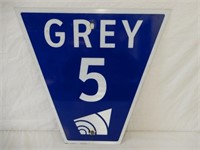 GREY 5 REFLECTIVE ROAD SIGN - 17 3/4" X 17 3/4" -