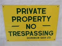 PRIVATE PROPERTY NO TRESSPASSING SSP SIGN-