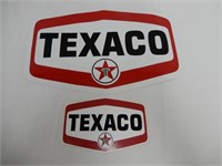 LOT OF 2 ORIGINAL TEXACO FARM TANK DECALS - WHITE