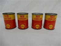 LOT OF 4 SHELL VALVE LUBRICANT 4 FL. OZ CANS -