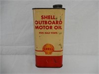 RARE SHELL OUTBOARD MOTOR OIL 5 HALF PINT U.S.