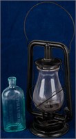 Regal No. 0 Barn Lantern & Pinkham Medicine Bottle