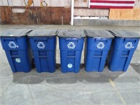 (qty - 5) Rubbermaid Recycling Cans-