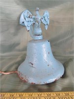 Vintage Heavy Cast Iron Eagle Bell w/ Mount
