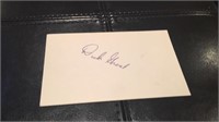 Dick groat autographed index card