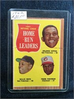 1962 TOPPS BASEBALL #54 N.L. HOME RUN LEADERS WILN