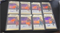 Lot of eight 2016 17 NBA hoops hot signatures