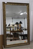 Large Gilt Antiqued Mirror