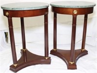 Marble Top End Table Pair