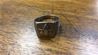 STERLING SILVER RING A.N.A INITIALS WITH GOOSE